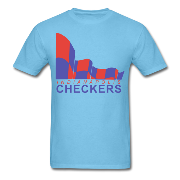 Indianapolis Checkers Logo T-Shirt (CHL) - aquatic blue