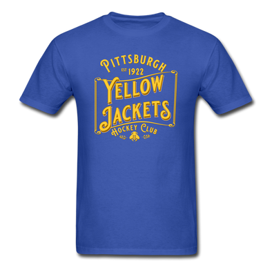 Pittsburgh Yellow Jackets Small Text T-Shirt - royal blue