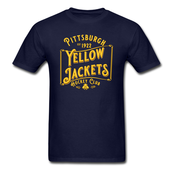 Pittsburgh Yellow Jackets Small Text T-Shirt - navy