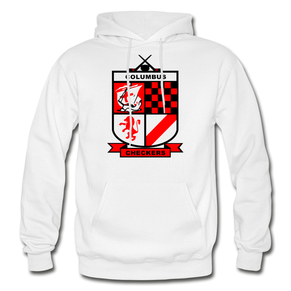 Columbus Checkers Logo Hoodie - white