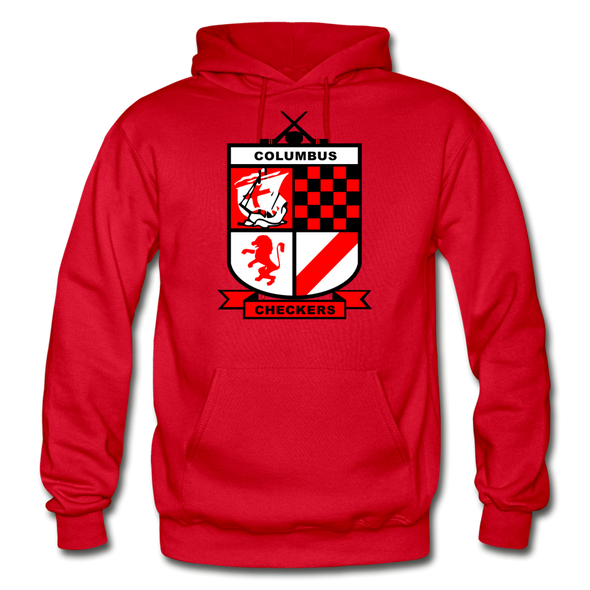 Columbus Checkers Logo Hoodie - red