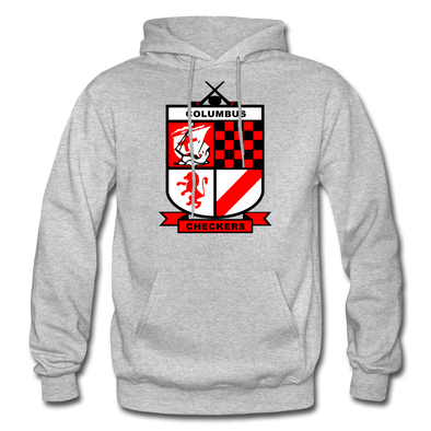 Columbus Checkers Logo Hoodie - heather gray