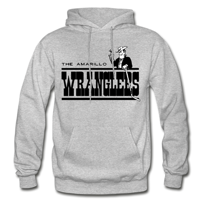 Amarillo Wranglers Black Logo Hoodie (CHL) - heather gray