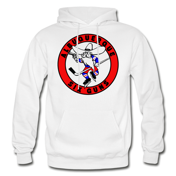 Albuquerque Six Guns Text Logo Hoodie (CHL) - white