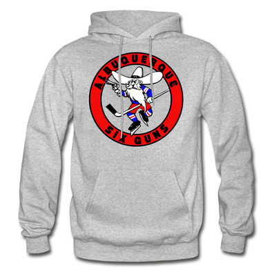 Albuquerque Six Guns Text Logo Hoodie (CHL) - heather gray