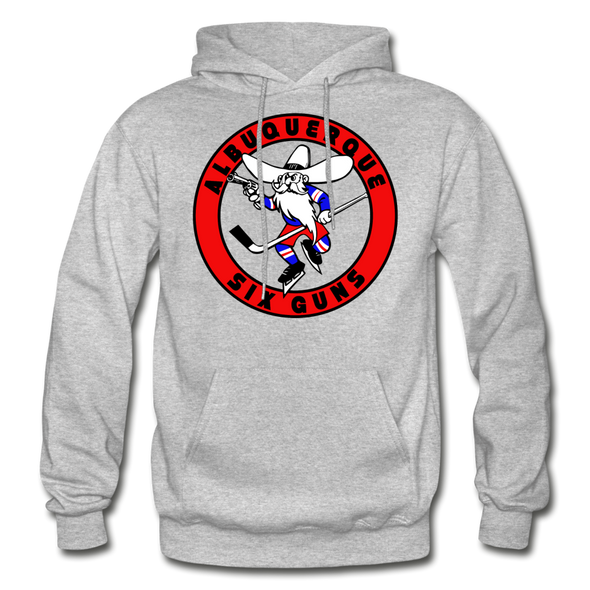 Albuquerque Six Guns Text Logo Hoodie (CHL) - heather gray