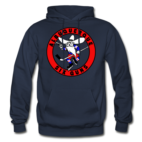 Albuquerque Six Guns Text Logo Hoodie (CHL) - navy