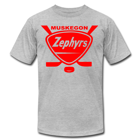 Muskegon Zephyrs T-Shirt (Premium) - heather gray