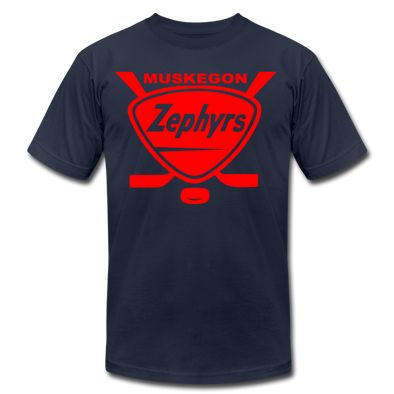 Muskegon Zephyrs T-Shirt (Premium) - navy