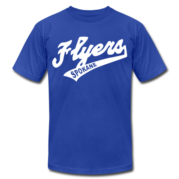 Spokane Flyers Script T-Shirt (Premium) - royal blue