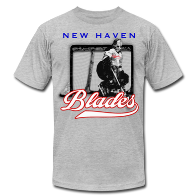 New Haven Blades Goalie T-Shirt (Premium Lightweight) - heather gray