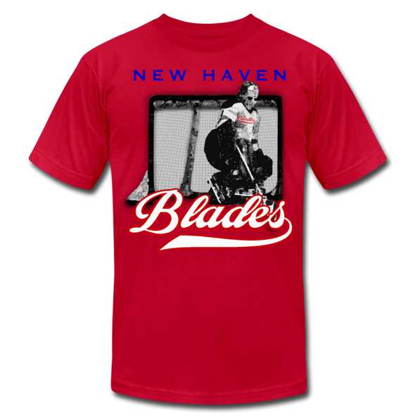 New Haven Blades Goalie T-Shirt (Premium Lightweight) - red