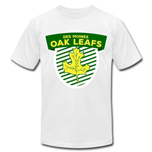 Des Moines Oak Leafs Shield T-Shirt (Premium Lightweight) - white