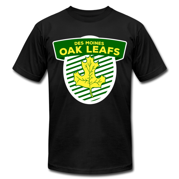 Des Moines Oak Leafs Shield T-Shirt (Premium Lightweight) - black