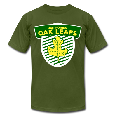 Des Moines Oak Leafs Shield T-Shirt (Premium Lightweight) - olive