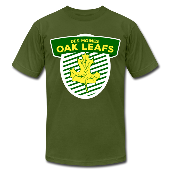 Des Moines Oak Leafs Shield T-Shirt (Premium Lightweight) - olive