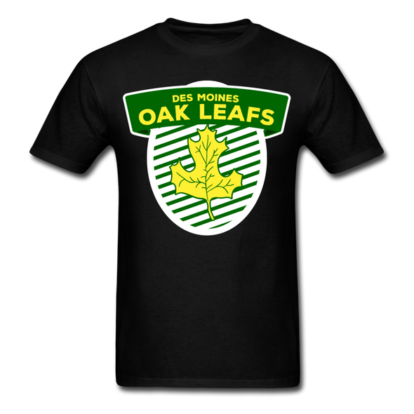 Des Moines Oak Leafs Shield T-Shirt - black