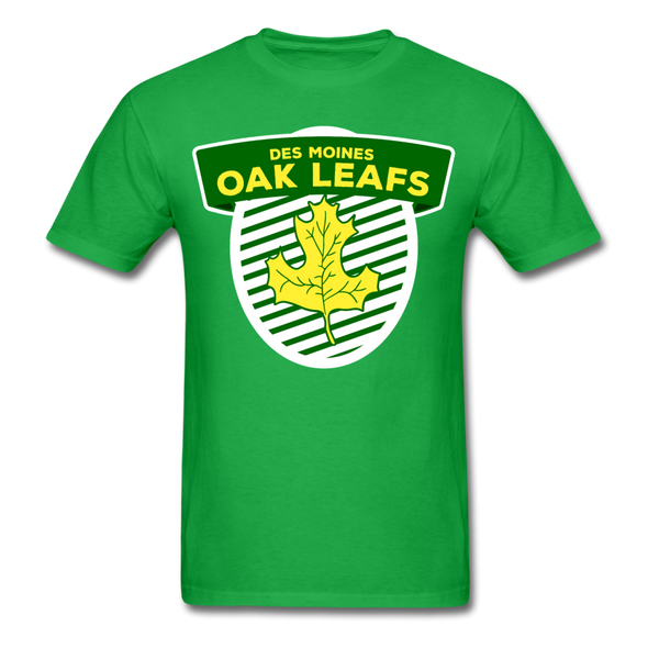 Des Moines Oak Leafs Shield T-Shirt - bright green