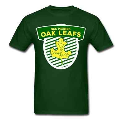 Des Moines Oak Leafs Shield T-Shirt - forest green