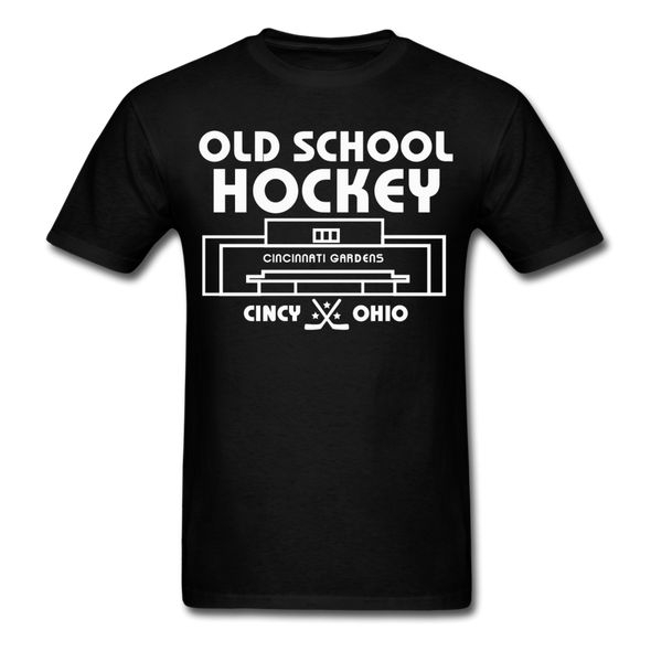 Cincinnati Gardens Old School Hockey T-Shirt - black