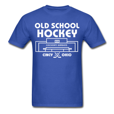 Cincinnati Gardens Old School Hockey T-Shirt - royal blue