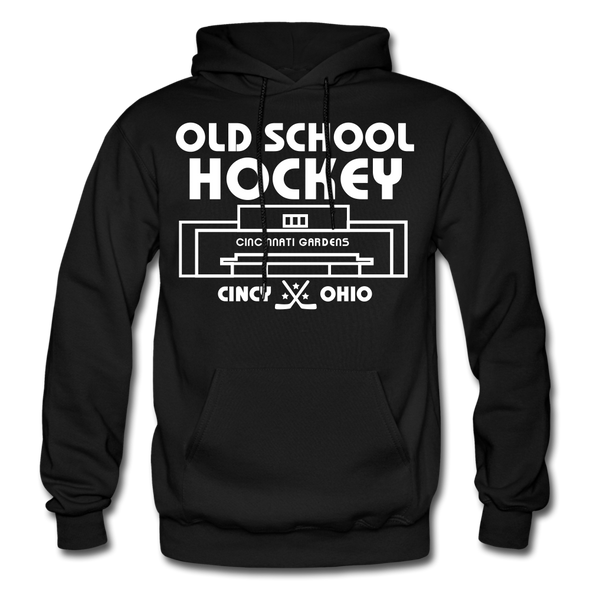 Cincinnati Gardens Old School Hockey Hoodie - black