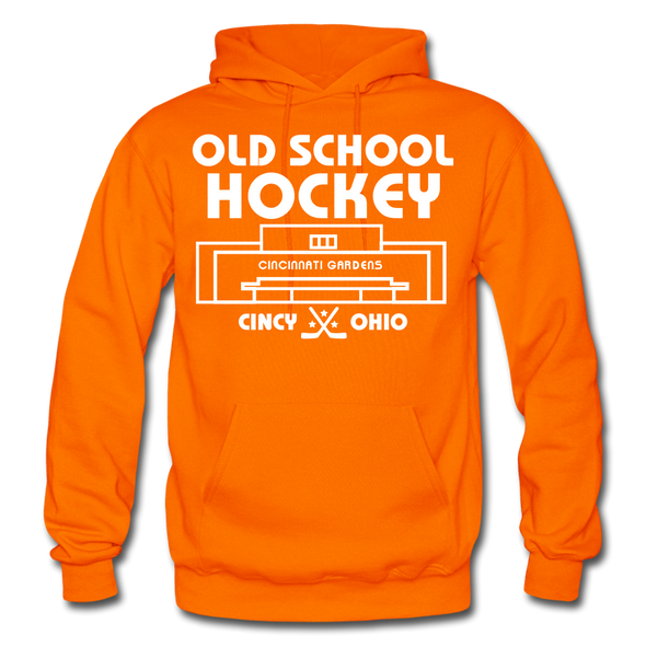 Cincinnati Gardens Old School Hockey Hoodie - orange