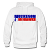 Muskegon Mohawks Text Hoodie - white