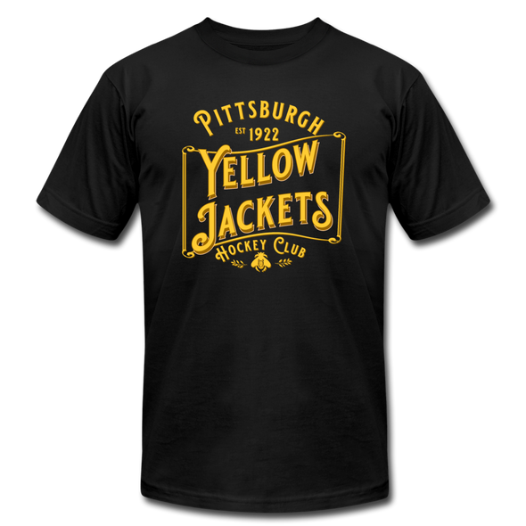 Pittsburgh Yellow Jackets Text T-Shirt (Premium Lightweight) - black