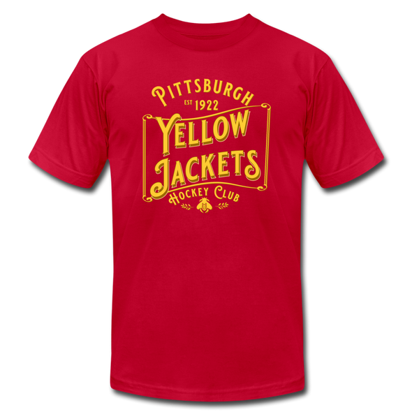 Pittsburgh Yellow Jackets Text T-Shirt (Premium Lightweight) - red