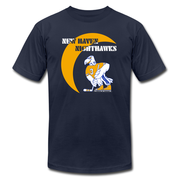 New Haven Nighthawks 1970s T-Shirt (Premium Lightweight) - navy